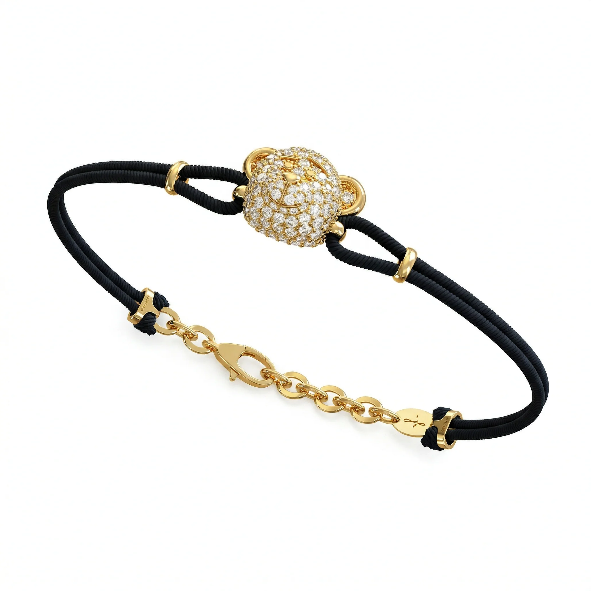 Bare Hug - Cord Bracelet, Diamonds, Paved - Image 3