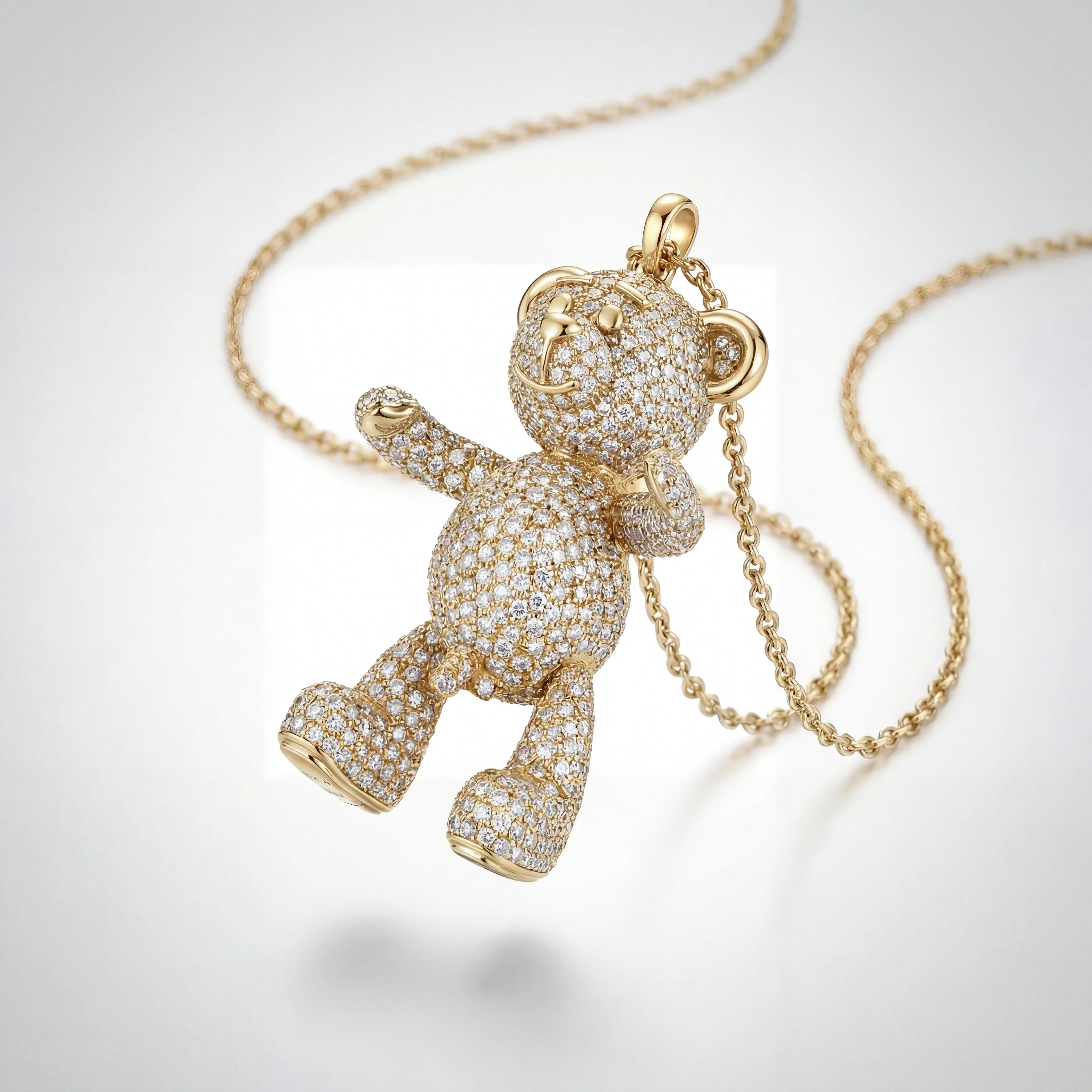 Bare Hug Necklace - White Gold Diamonds, Paved - Image 4
