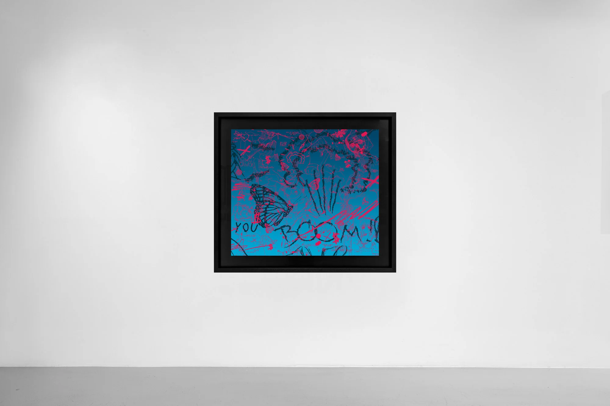 Butterflies Live Forever - Giclée (Blue/Magenta) - Image 2