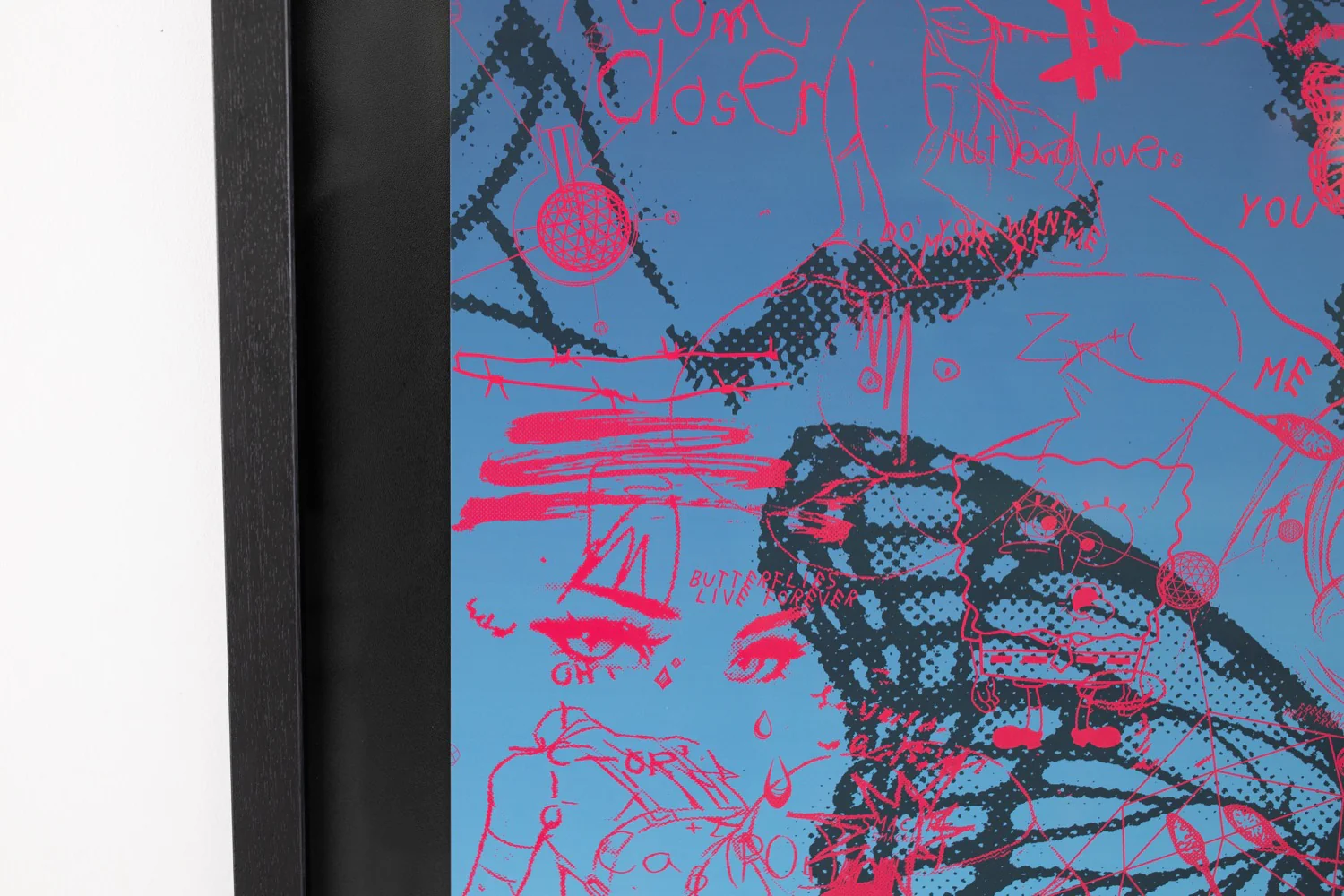 Butterflies Live Forever - Giclée (Blue/Magenta) - Image 3
