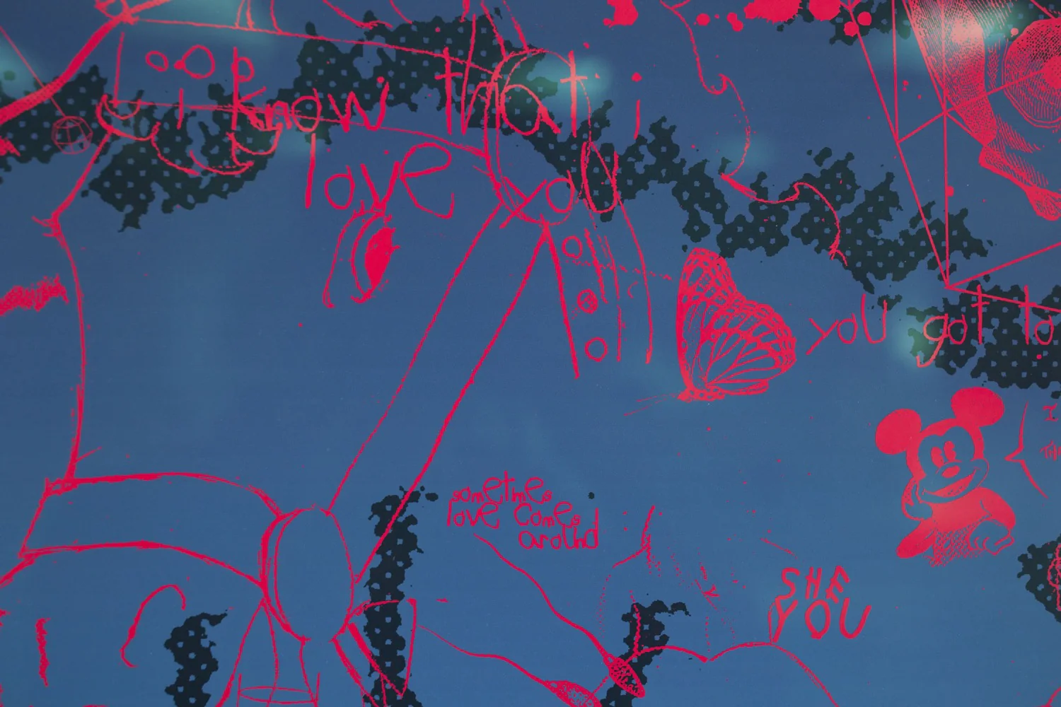 Butterflies Live Forever - Giclée (Blue/Magenta) - Image 4