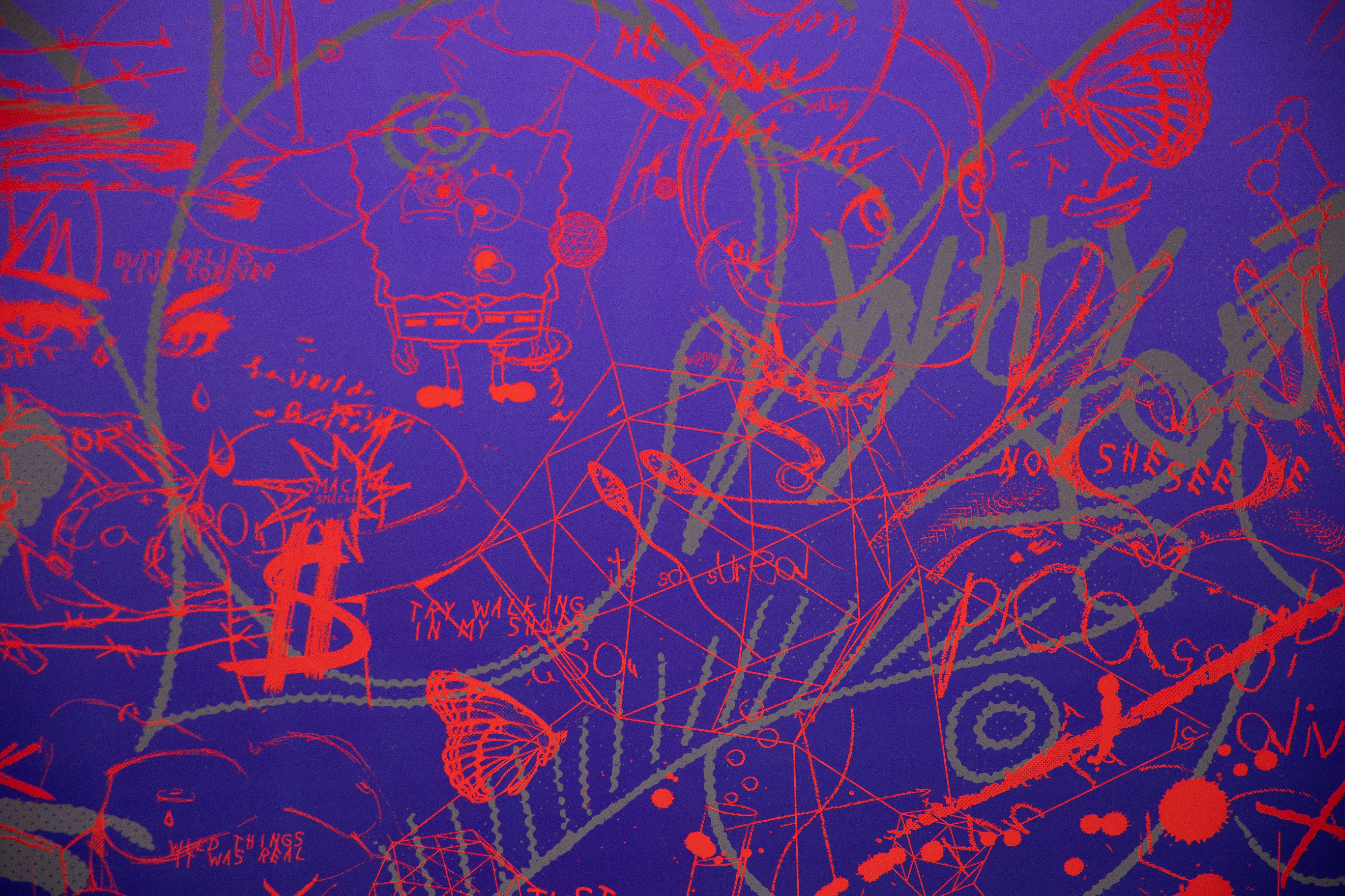 Butterflies Live Forever - Giclée (Purple/Red) - Image 2