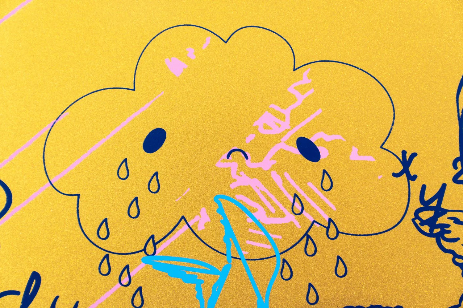 Clouds on Fire (edition, gold, blue, pink), 2022 - Image 5