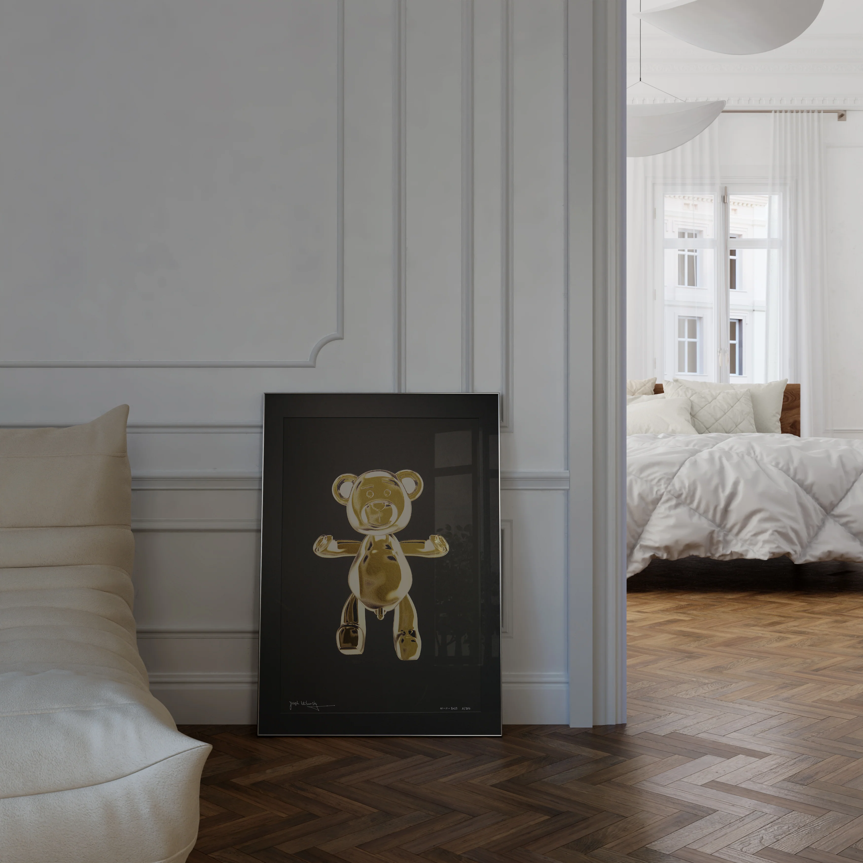 Bare Hug - The Foil Edition - Gold on Black - Fine Art Print - Image 6