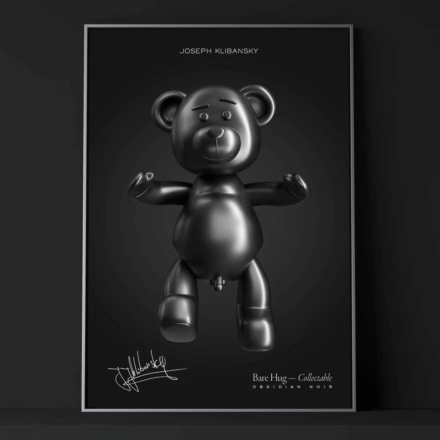 Bare Hug — Collectable, Obsidian Noir (Black) - Hand-signed Art Poster (no frame) - Image 5