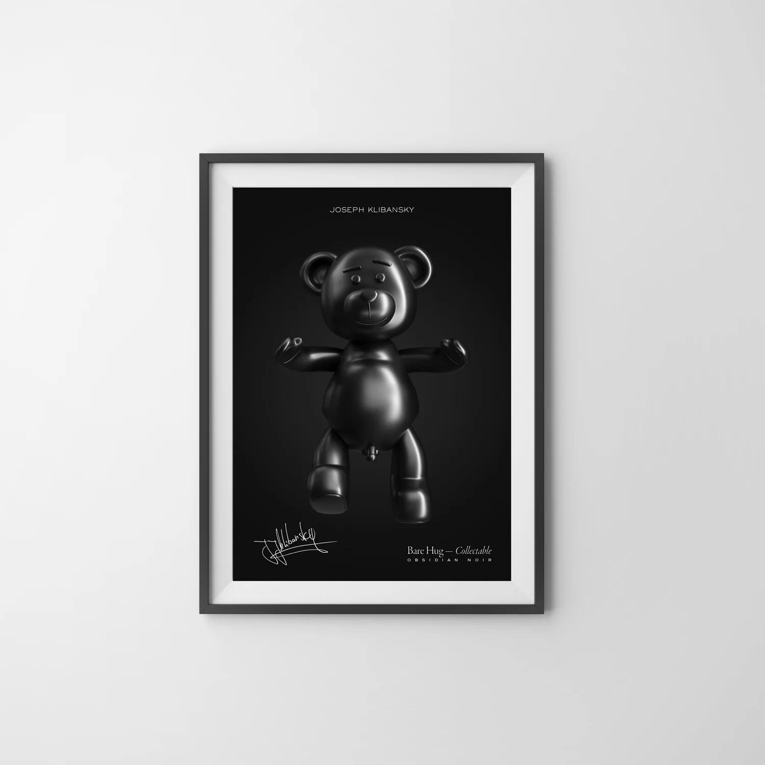 Bare Hug — Collectable, Obsidian Noir (Black) - Hand-signed Art Poster (no frame) - Image 6