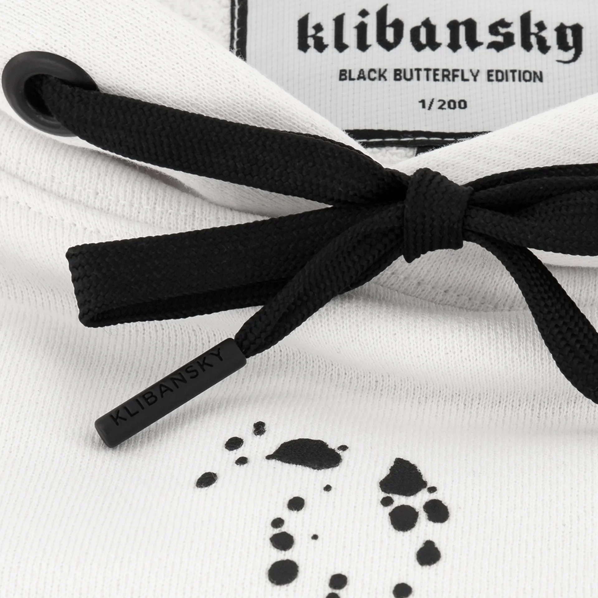 Limited Edition Hoodie – Black Butterfly – White - Image 10
