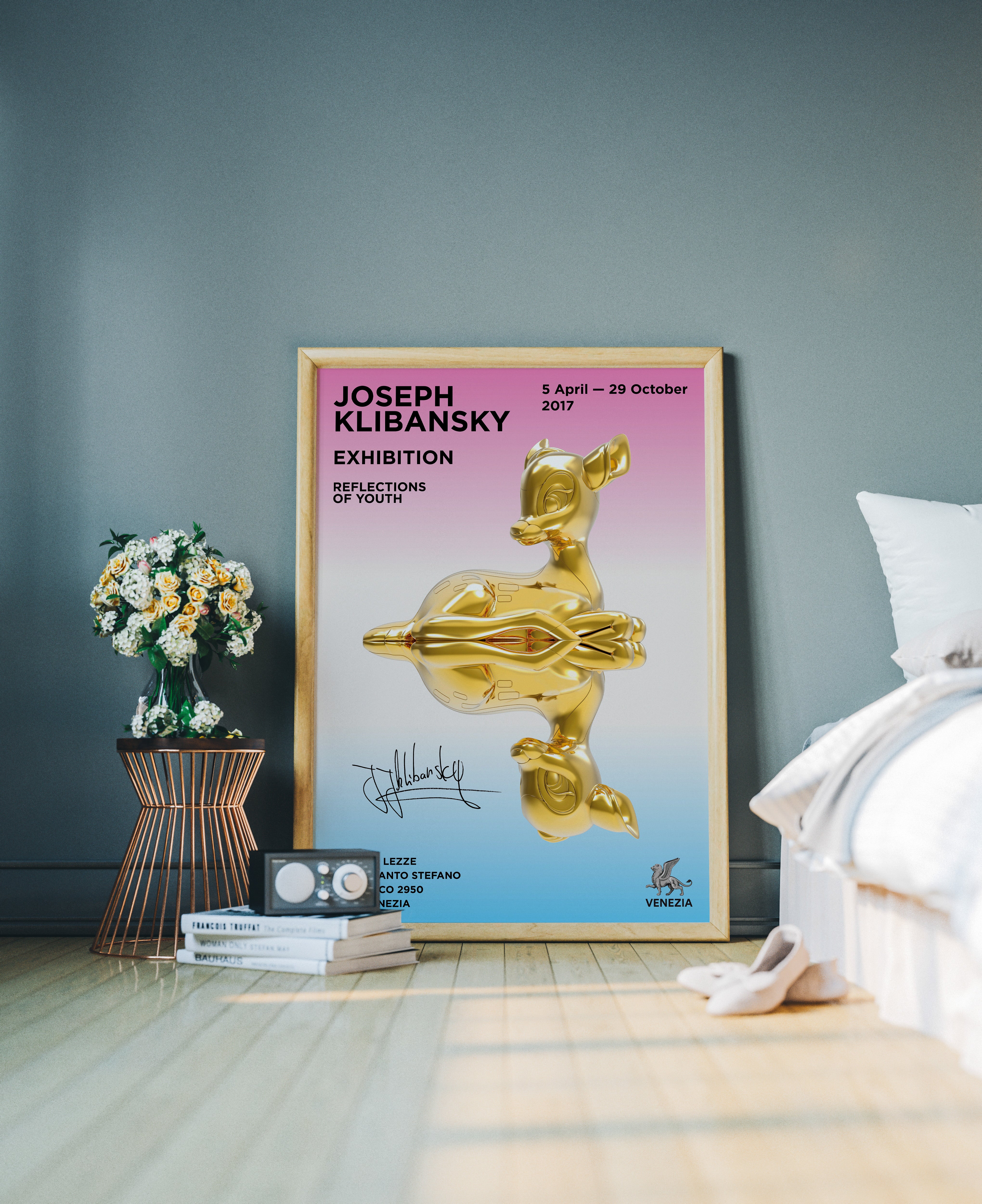 "Reflections of Youth" Hand-signed Venice Exhibition Art Poster (no frame) - Image 3
