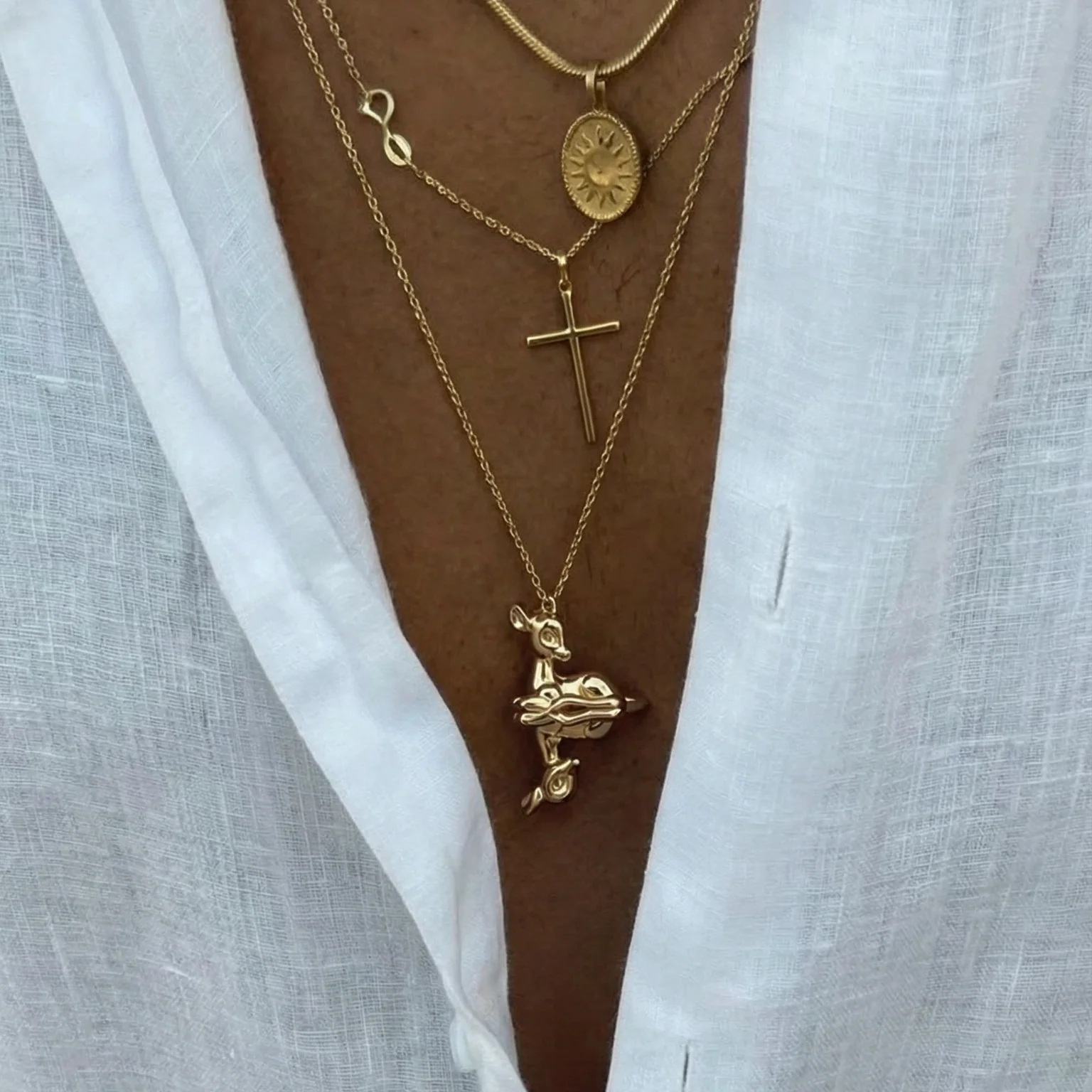 Reflections of Youth Necklace - White gold plated - Image 11