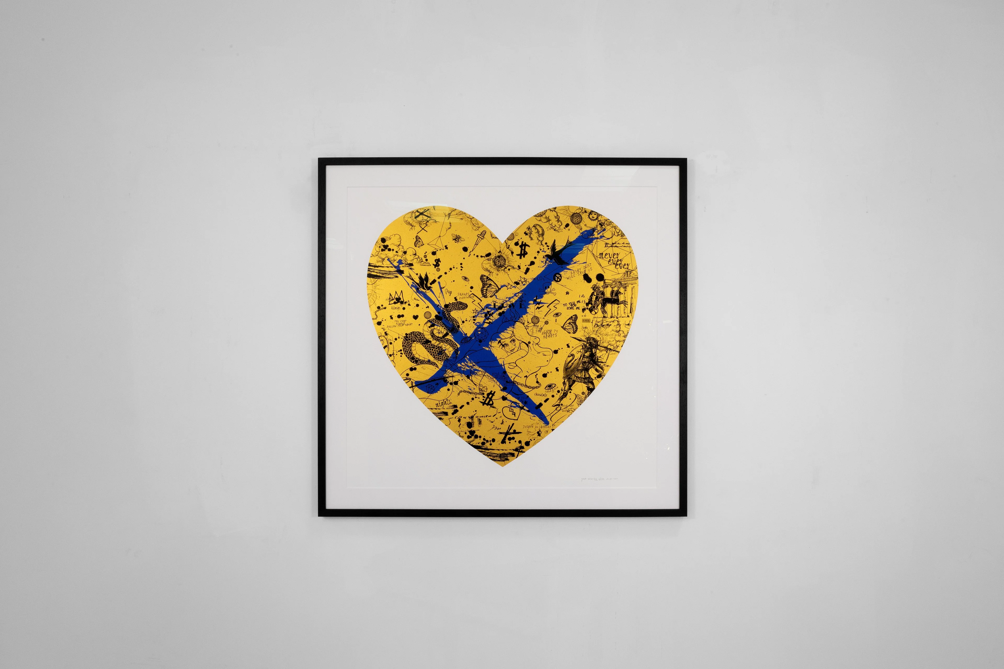 She Came To Break Hearts (edition, gold/black, ultramarine blue splash), 2020 - Image 3