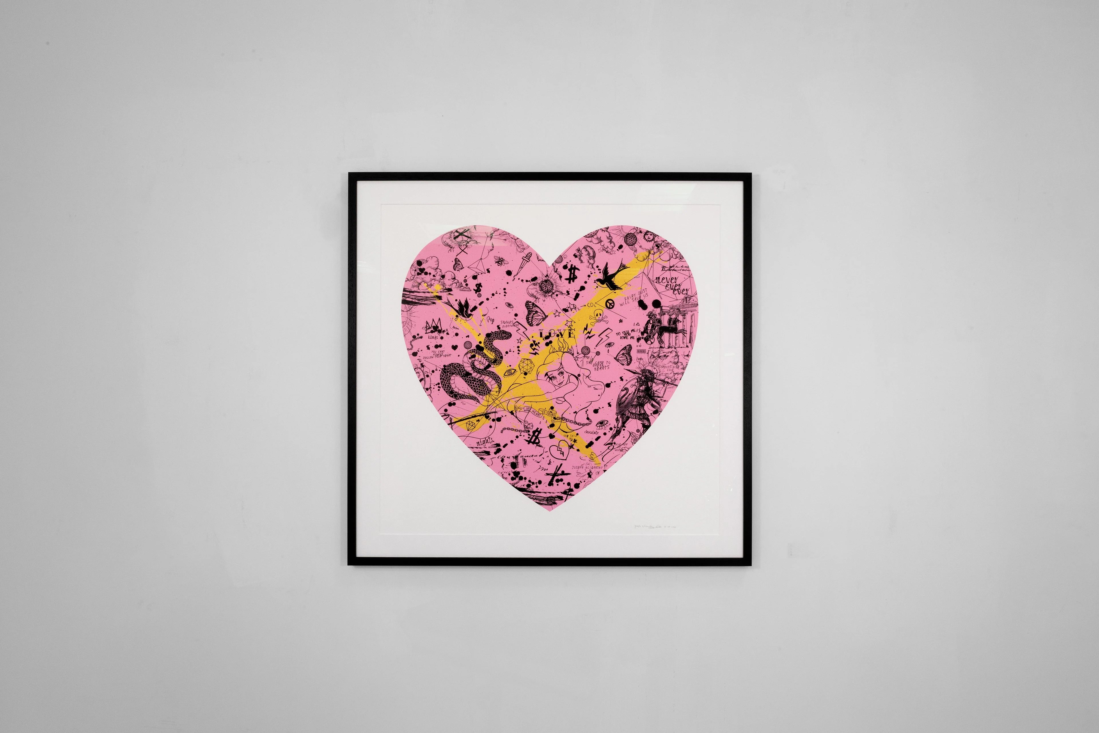 She Came To Break Hearts (edition, pink/black, gold splash), 2020 - Image 2